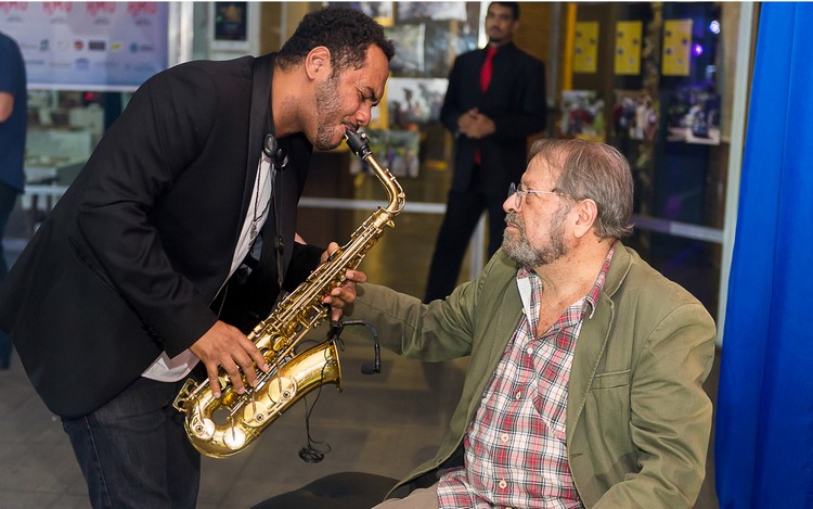 Carlos Vereza com o Saxofonista Thiago Astory
