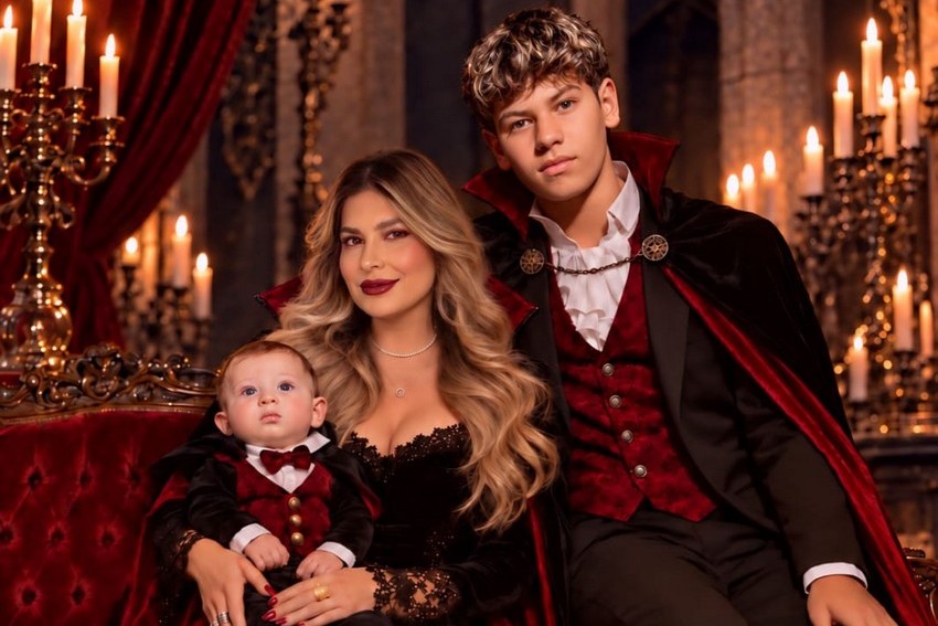Claudia Melo celebra nova fase em ensaio de Halloween