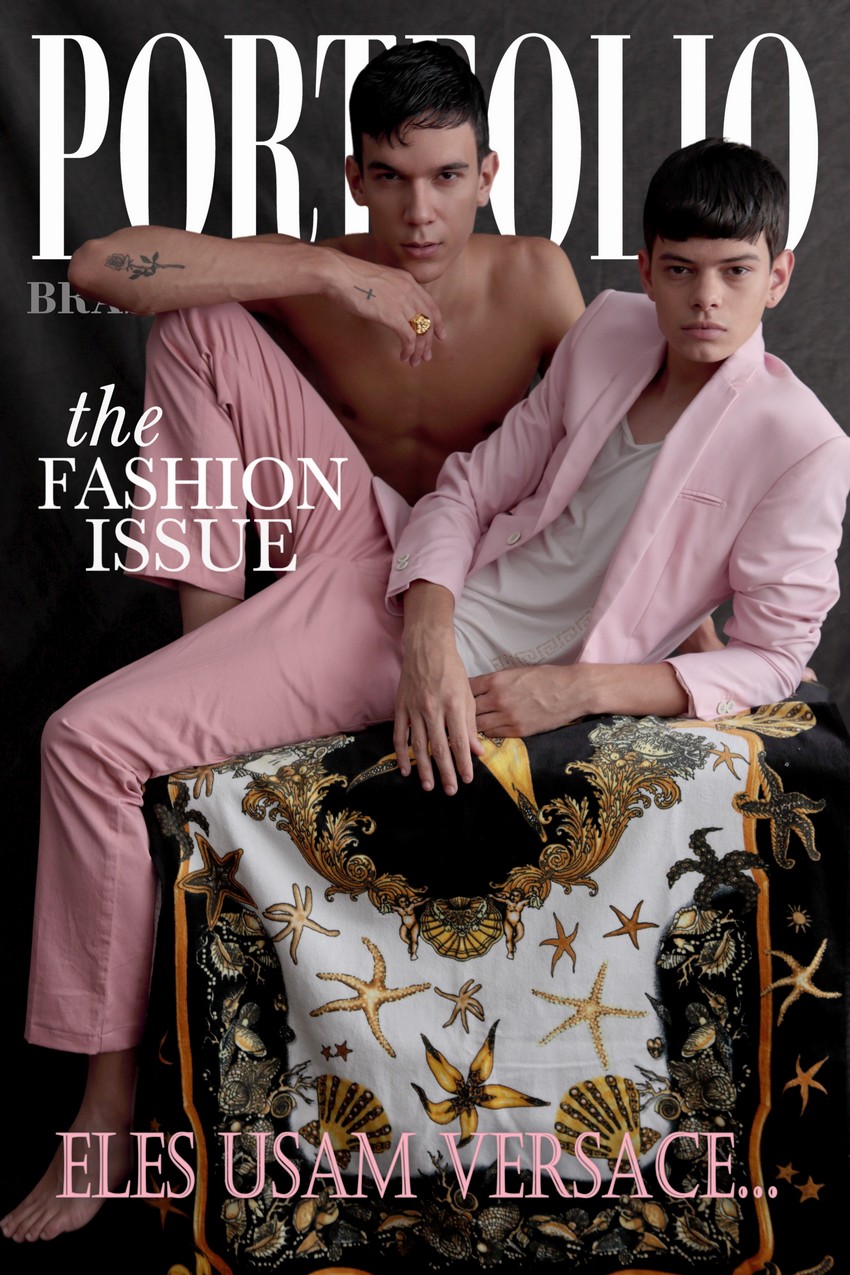 Editorial Revista PORTFOLIO Eles Vestem Versace