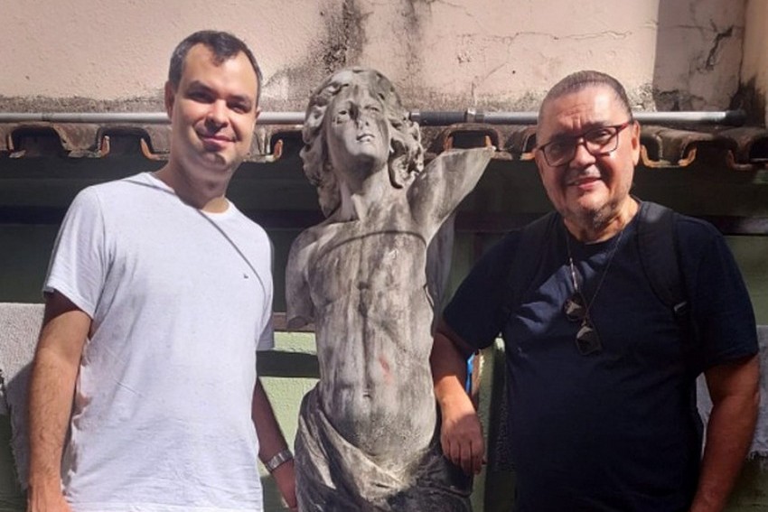 Escultura do deus grego HERMES, perdida há 50 anos, é localizada por professor de História e pesquisadores da UFES