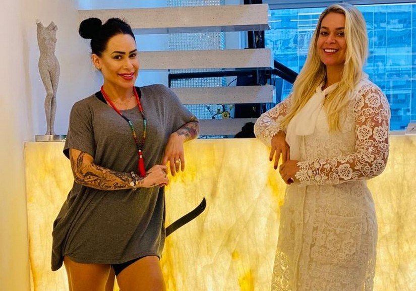 Fabi Frota com Dra. Anamarya Rocha